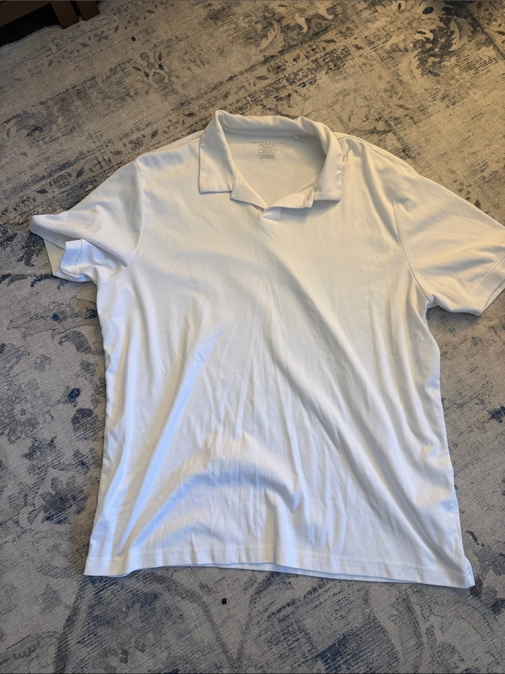 Perry Ellis White Men's Polo Shirt